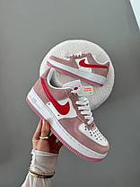 Жіночі Кросівки Nike Air Force 1 Low Pink White Red / Найк Аїр Форс 1 Низькі Рожеві з Білим та Червоним, фото 6