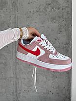 Жіночі Кросівки Nike Air Force 1 Low Pink White Red / Найк Аїр Форс 1 Низькі Рожеві з Білим та Червоним, фото 3