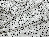 Тканина супер софт, "орео" на білому фоні. №1940, фото 2