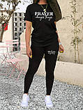 Жіночий стильний літній костюм: футболка та лосини з крутим принтом, фото 4