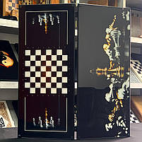 Шахи та нарди зі скла 2в1, 61×27×5 см, арт. 250061, фото 3