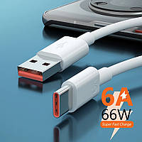Кабель Type-C 6A 1m White
