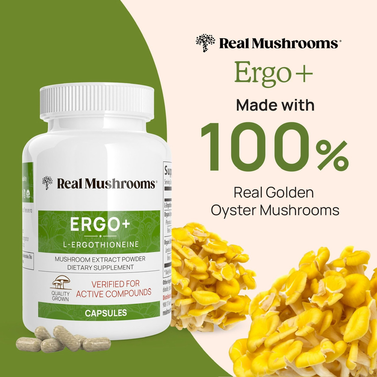Real Mushrooms Ergo+ / Ерготионеїн 120 капс BX647