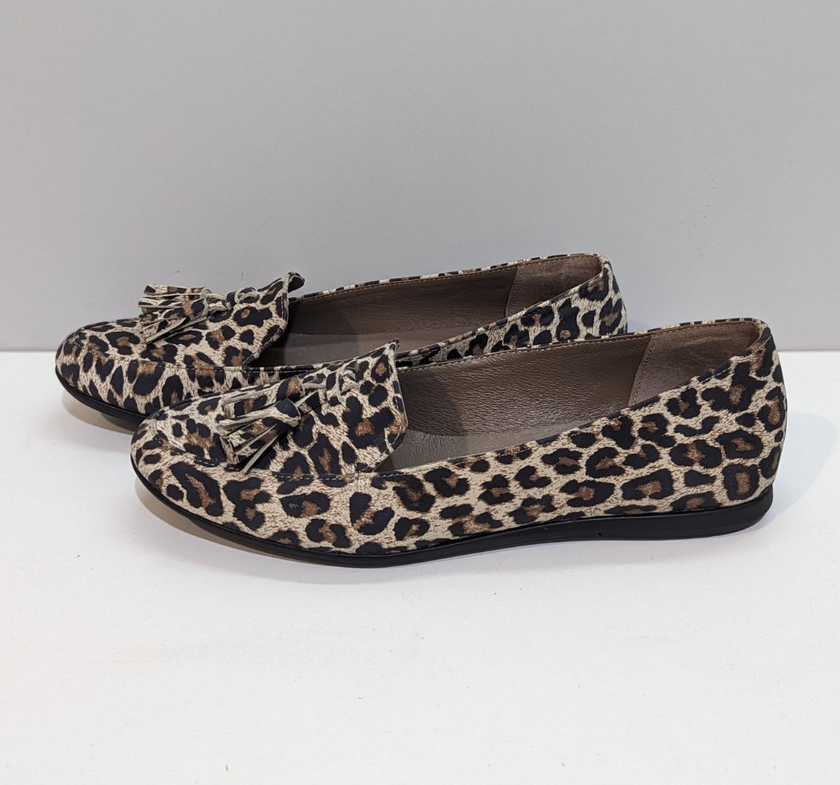 STTOPA Розміри 36-44. Туфлі лофери великих розмірів із натуральної шкіри. 177-3644-1 Леопардові, фото 1