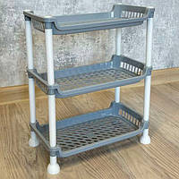 Етажерка прямокутна Bursev Plastik 5158 04 світло-сірий