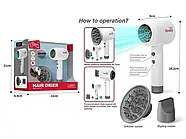 Дитячий іграшковий фен (2 насадки, у коробці) F 2313, фото 3