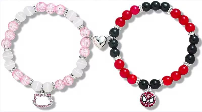 Парні браслети. Ніжна підвіска з hello kitty,Spider-Man, браслет, прикраса на руку, фото 1