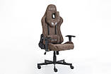 Комп'ютерне крісло із тканини LUXOR Темно-коричневе, фото 3