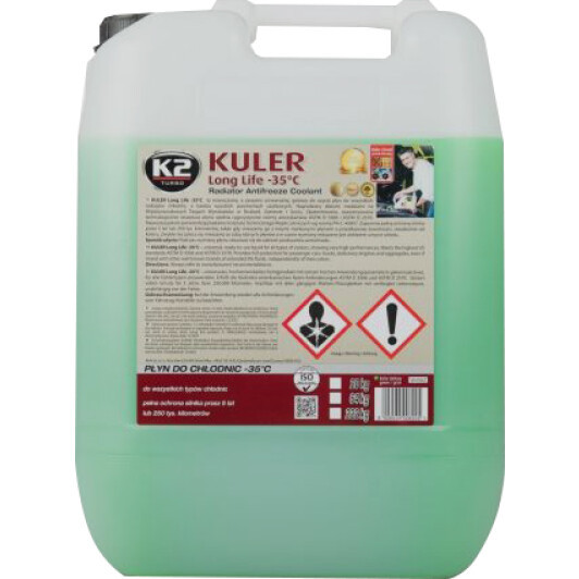 Готовий антифриз K2 Kuler зелений -35 °C, фото 1