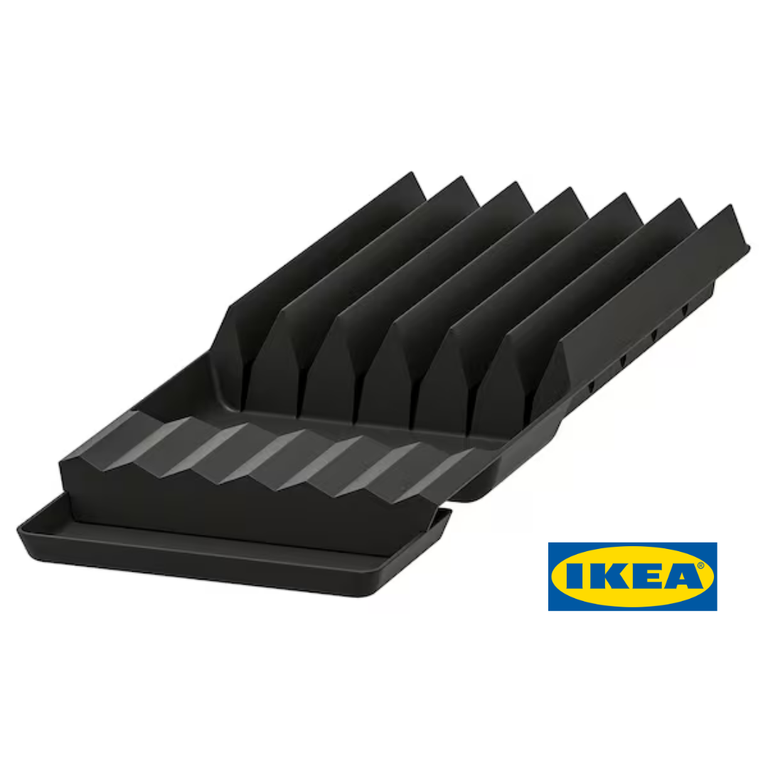 Підставка для ножів IKEA UPPDATERA Чорна 804.332.07