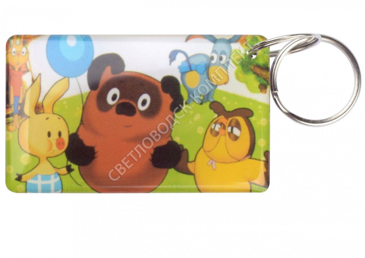 Заготовка ключ для домофону RFID 5577, "Вінні-Пух", жорсткий, фото 1