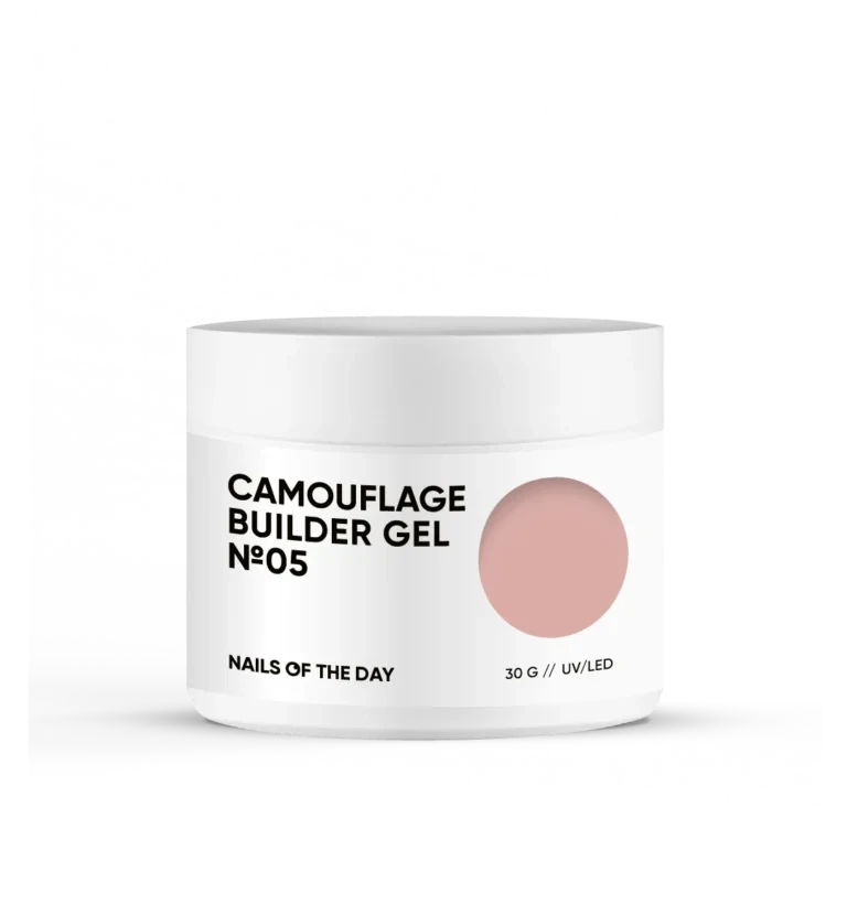 Камуфлюючий гель для моделювання нігтів Nailsoftheday builder gel 05 світло-коричневий, 30 мл