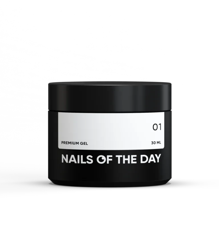 Моделюючий гель для нігтів Nailsoftheday Premium gel 01 молочний, 30 мл