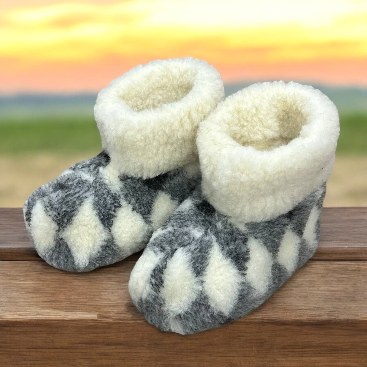 601 Чуні із овчини Eluna (шкіряна підошва) 36