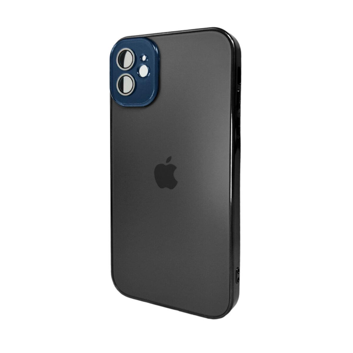Чохол AG Glass Sapphire Frame MagSafe для iPhone 12 Black