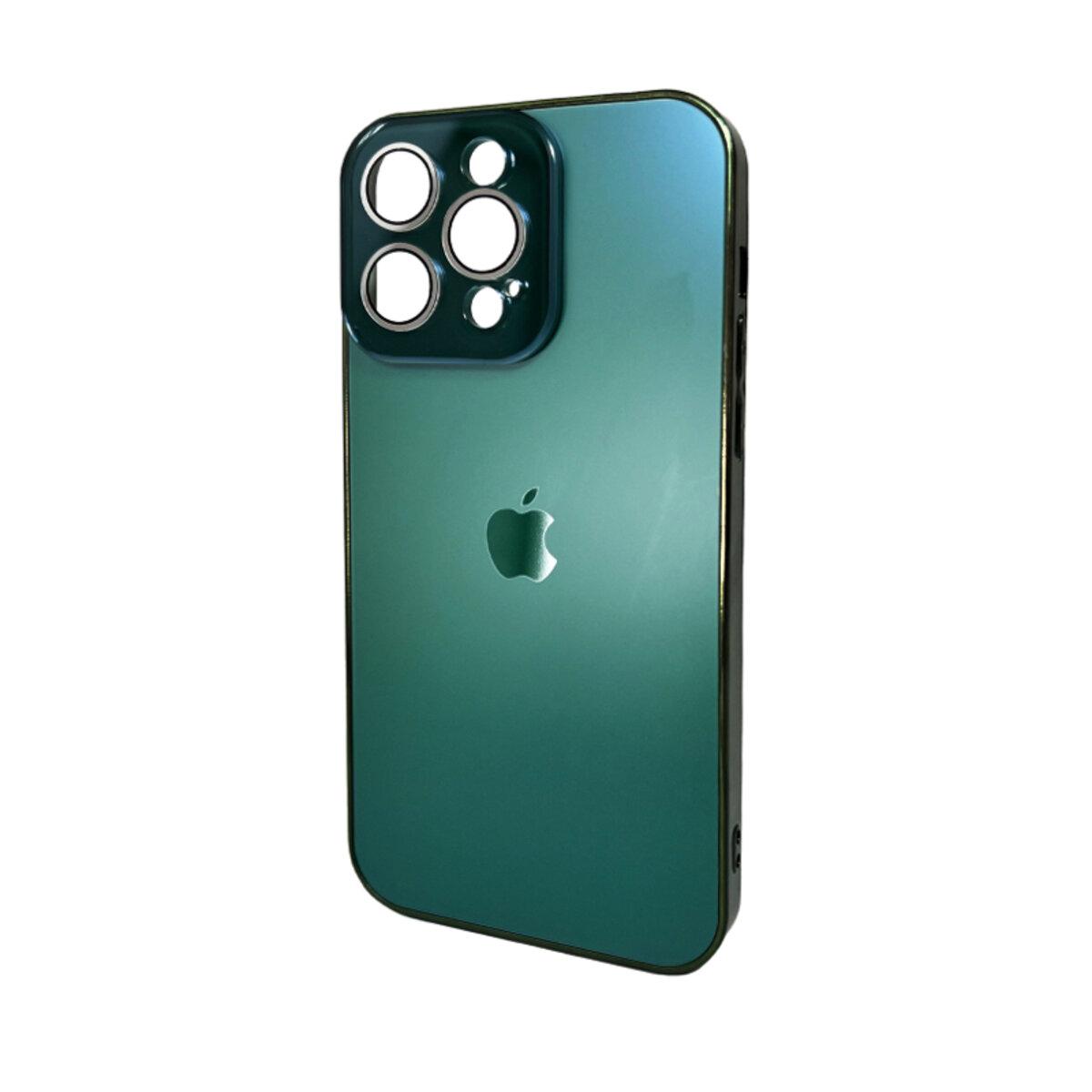 Чохол AG Glass Sapphire Frame MagSafe для iPhone 12 Pro Max Cangling Green