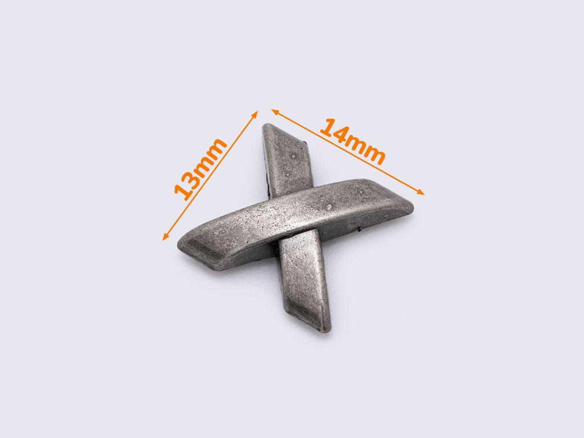 Кончо 14*13мм кол.старе срібло(К-055)