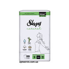 Прокладки гiгiєнічні Sleepy Natural Night-3 7 капель 18 шт