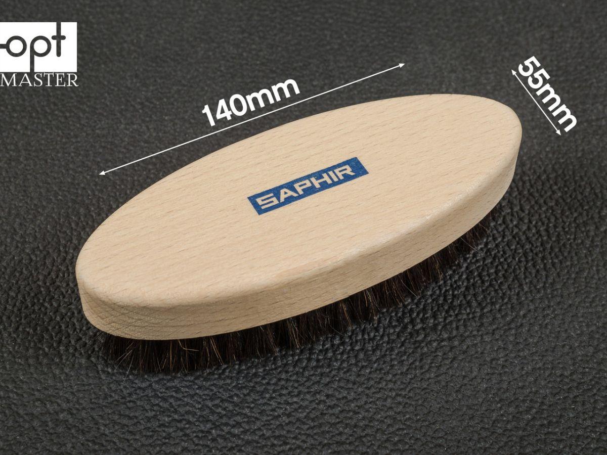 Щітка для взуття Saphir Polisher Brush, овальна, з темною щетиною, 13,6х5,6см (2640014)