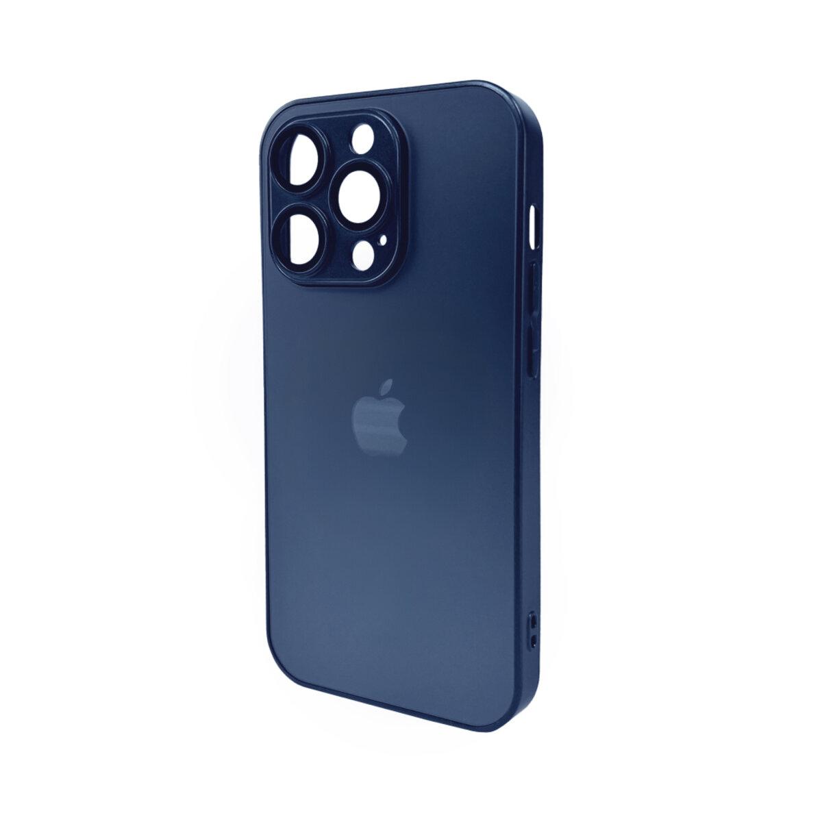 Чохол для смартфона AG Glass Matt Frame Color для iPhone 14 Pro Navy Blue, фото 1