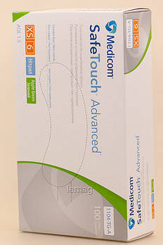 Medicom Рукавички нітрилові 3.5 г, 100 шт - Зелені, розмір XS