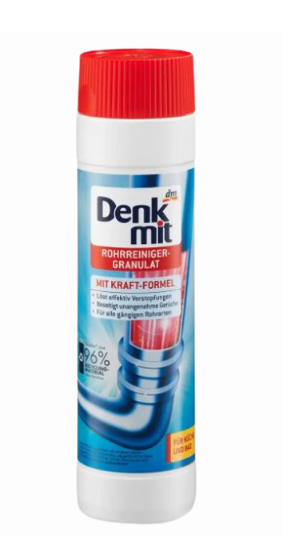Середовище для чистки труб Denkmit Rohreiniger-Granulat, 600g. Німеччина 4066447080773
