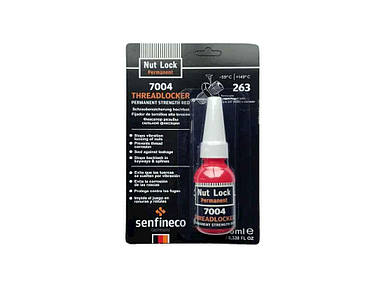 Фіксатор різьби 10мл Червоний однокомпонентний (25г) Threadlocker permanent red ТМ SENFINECO FG