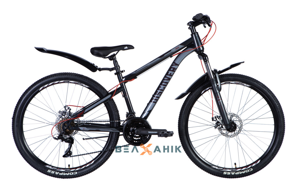 Велосипед 26" Discovery TREK AM DD (рама 15") St сірий мат