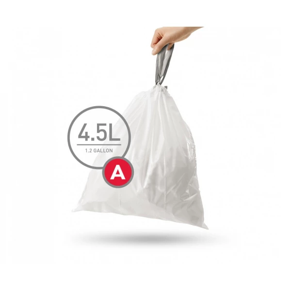 Мішки для сміття міцні із зав'язками 4.5л SIMPLEHUMAN