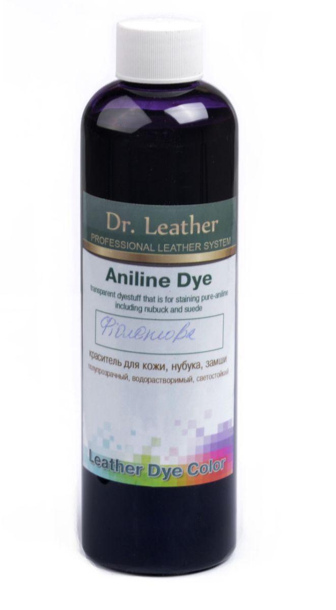 Фарба для замші, нубука та шкіри Aniline Dye Dr. Leather (Анілін дай), кол. фіолетовий, 250 мл
