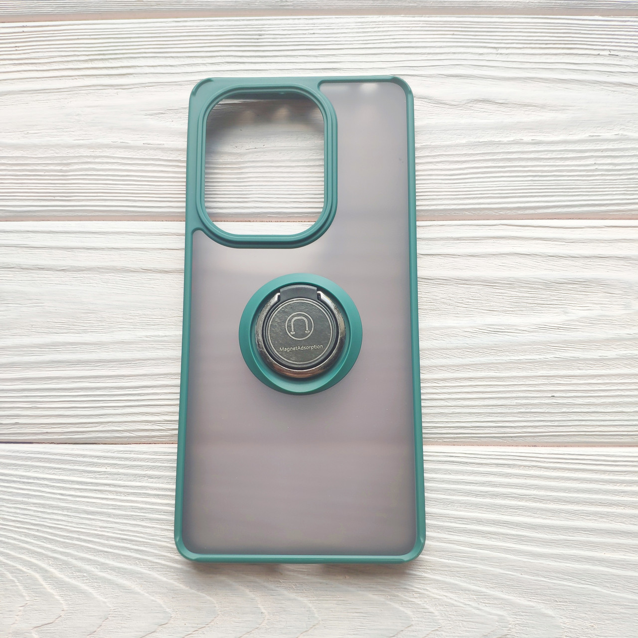 Чохол Armor Ring для Xiaomi Redmi Note 13 Pro протиударний з кільцем Смарагдовий, фото 1