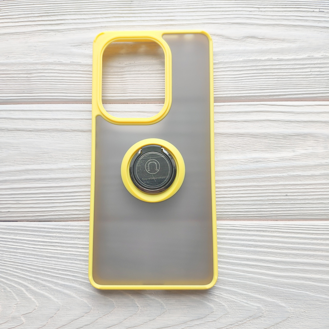 Чохол Armor Ring для Xiaomi Redmi Note 13 Pro протиударний з кільцем Жовтий