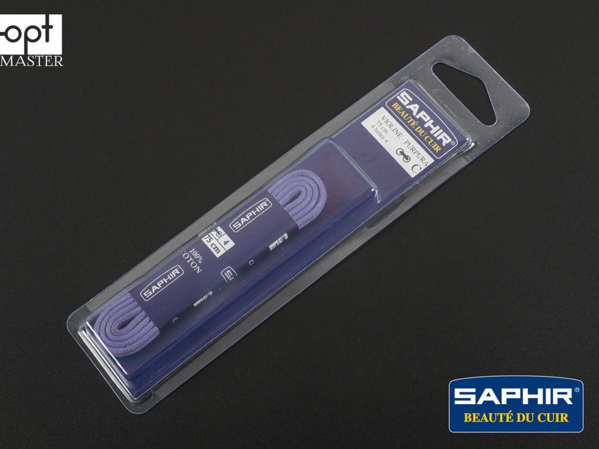 Шнурки для взуття Saphir арт.246, 75 см, тонкі круглі вощені, кол. ліловий (84)