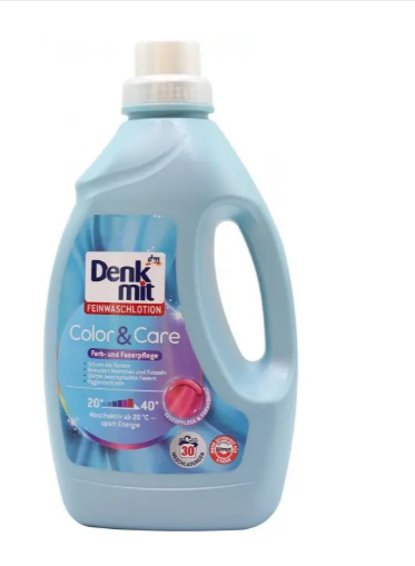 Гель для прання DenktMit Color&Care для кольорових тканин, 1.5 л (30 прань) 4058172216299