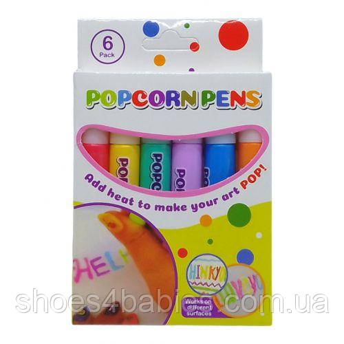 3D фарби С 65543 Popcorn Pens 6 кольорів, стають об’ємними від нагрівання, в коробці