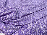Тканина супер софт, дрібна геометрія на фіолетовому фоні . №2229, фото 2