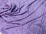 Тканина супер софт, дрібна геометрія на фіолетовому фоні . №2229, фото 4