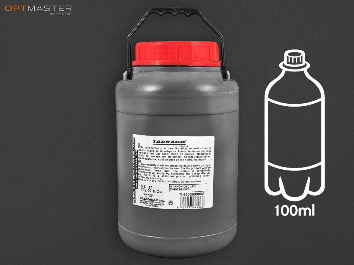 Фарба темно-коричнева НА РОЗЛИВ для підошв, рантів і каблуків Tarrago Self Shine Wax Ink, 100 мл,TII65(06)