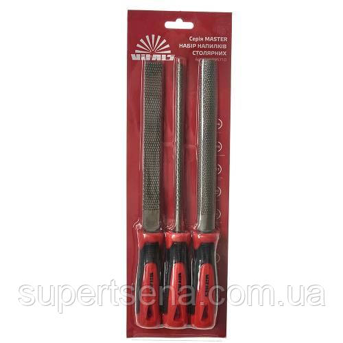 Набір столярних напилків 200 мм, 3 шт. Vitals Master