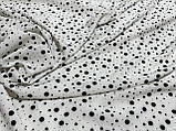 Тканина супер софт, "орео" на білому фоні. №1940, фото 3