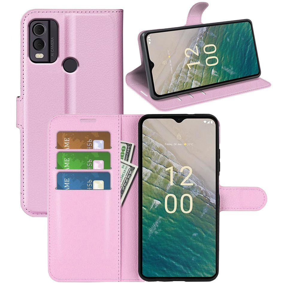 Чохол-книжка Litchie Wallet для Nokia C22 Light Pink