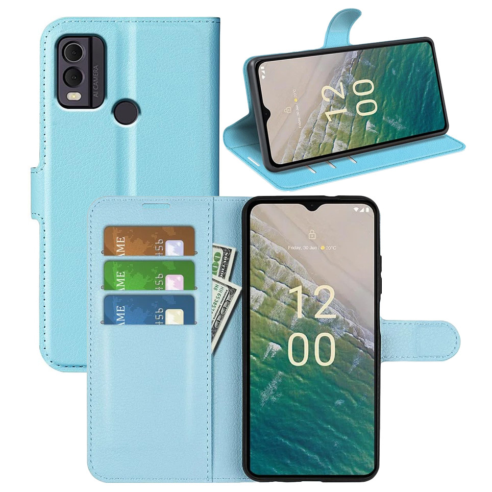 Чохол-книжка Litchie Wallet для Nokia C22 Light Blue