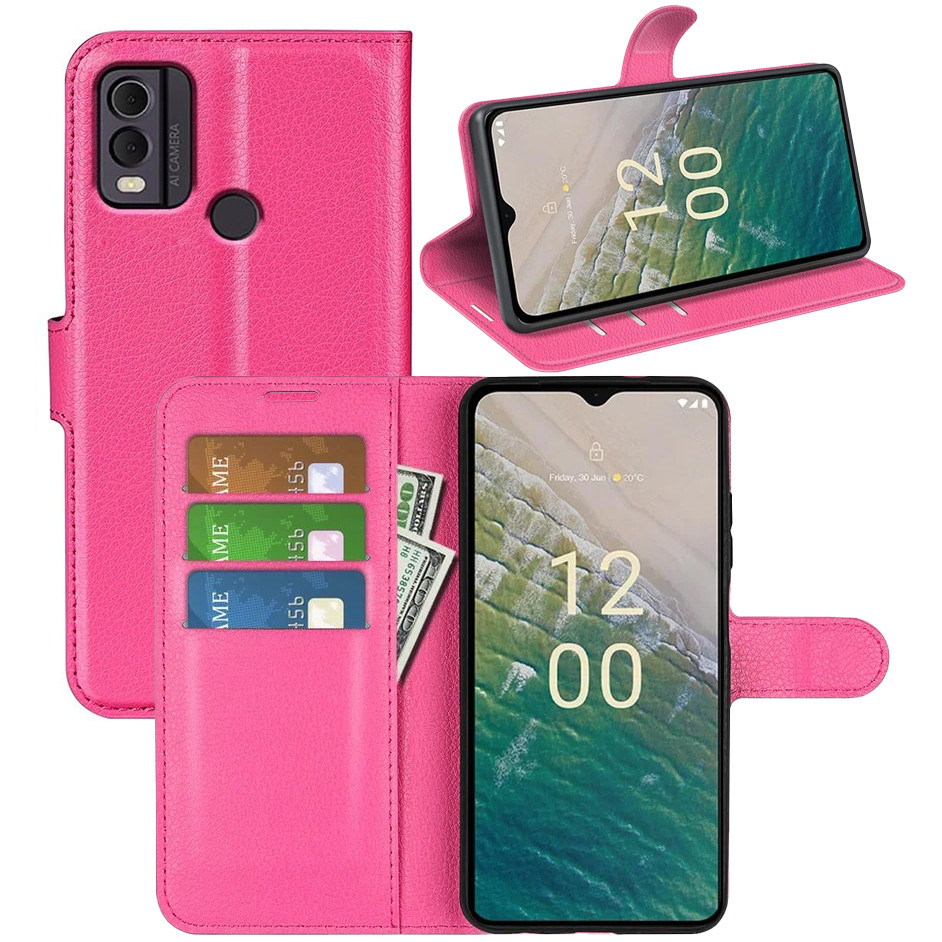 Чохол-книжка Litchie Wallet для Nokia C22 Rose