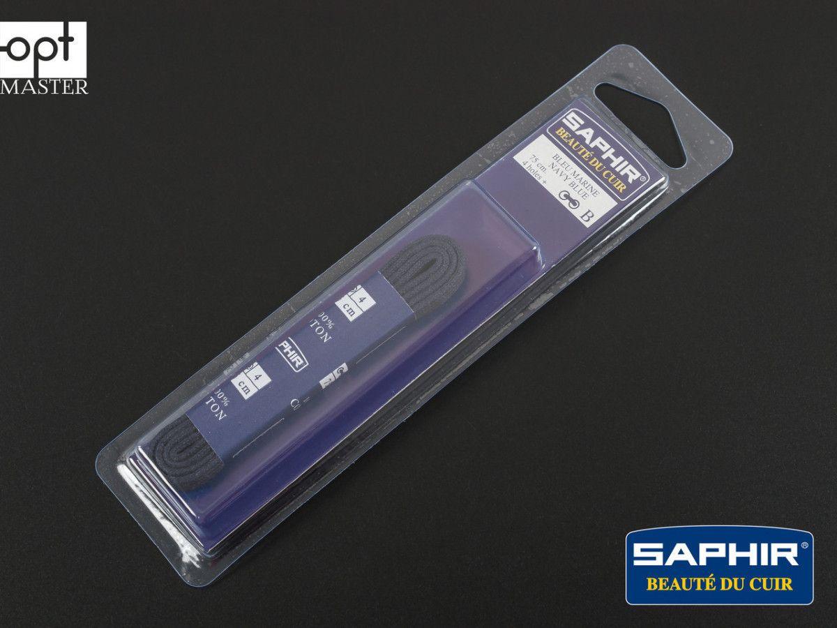 Шнурки для взуття Saphir арт.245, 75 см, тонкі круглі, кол. темно-синій (06)