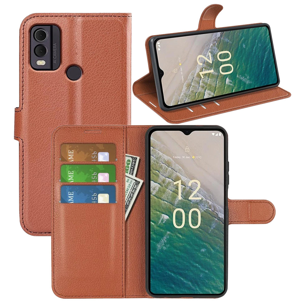Чохол-книжка Litchie Wallet для Nokia C22 Brown