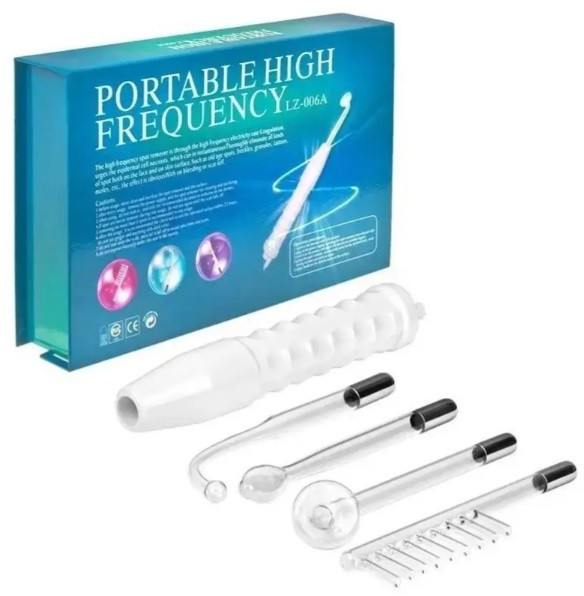 Дарсонваль LZ-006A косметологічний апарат для догляду за шкірою обличчя й тіла 4 насадки, фото 1