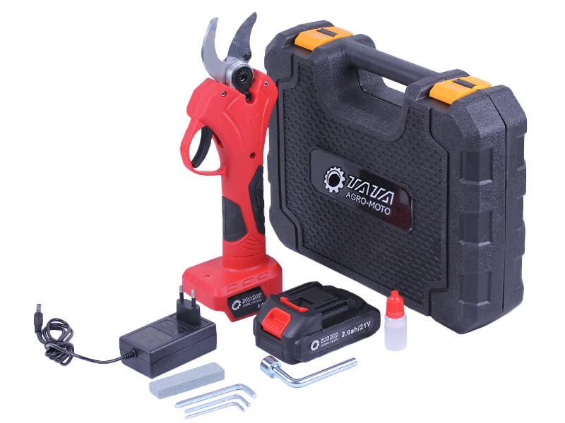 Акумуляторний секатор TM-SH503Li ТАТА, 30 мм, 21V, 2А АКБ, зарядний пристрій, фото 1