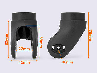 Вилка для колісного поворотного блоку ВЧМК-001, кол. чорний