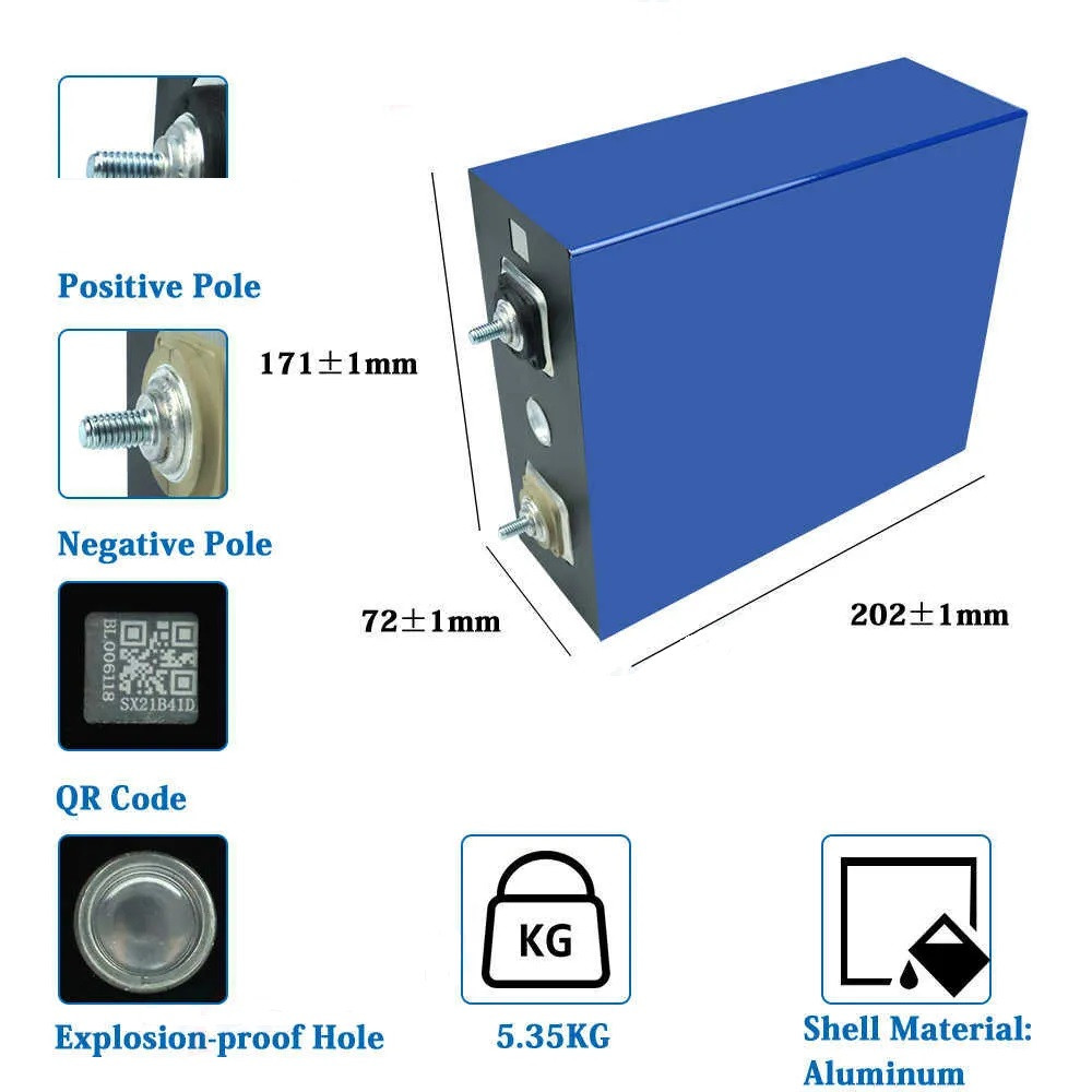 Акумулятор LiFePo4 ETC 280Ah 3.2V ≥8000 циклів (Клас А)
