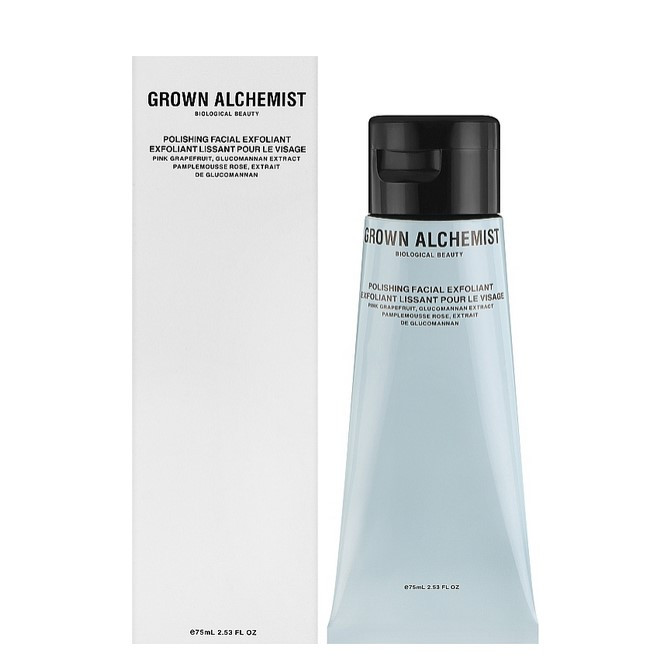 Grown Alchemist Polishing Facial Exfoliant - Ніжний щоденний ексфоліант для обличчя Рожевий Грейпфрут, Екстракт Глюкоманану, 75 мл